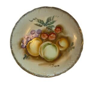 vintage Hand painted and signed fruit plate